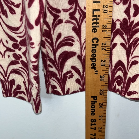 Tory Burch V-Neck Cardigan Sweater 100% Merano Wool Sz Small Hidden Buttons - Picture 10 of 10